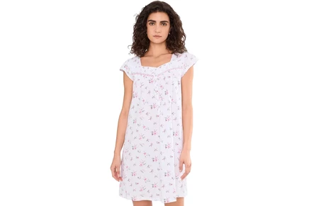 Пижама Eileen West Cotton Knit Cap Sleeve Short Gown