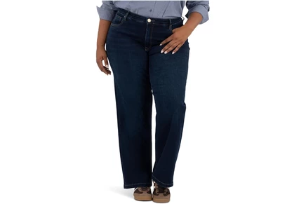 Джинсы KUT from the Kloth Plus Jean High Rise Wide Leg Clean Hem