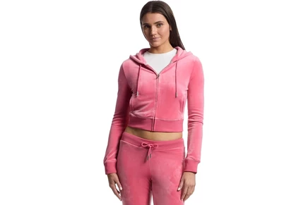 Женский свитшот Juicy Couture Solid Classic Juicy Hoodie With Back Bling
