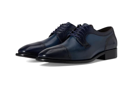 Мужские оксфорды Johnston & Murphy Cormac Cap Toe, темно-синие, телячья кожа
