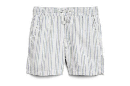 Детские льняные шорты Abercrombie Kids, белые