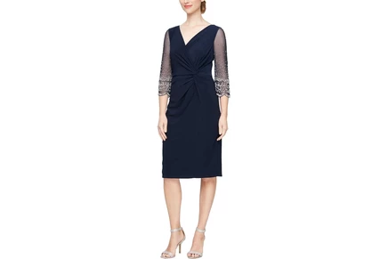 Платье Alex Evenings Short Matte Jersey Sheath Dress