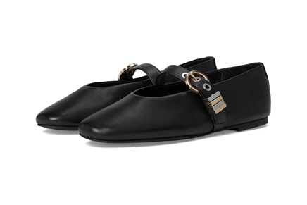 Женские балетки Steve Madden Lucia, черные кожаные