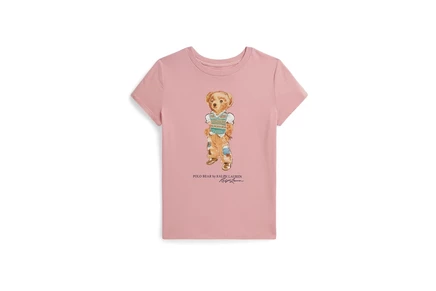 Polo Ralph Lauren Kids Polo Bear Cotton Jersey Tee (Big Kid) adirondack rose
