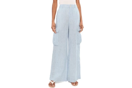 Брюки Lauren Ralph Lauren Pinstripe Linen Wide-Leg Cargo Pants