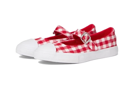 Converse Kids Chuck Taylor All Star Dainty Mary Jane Checkered Easy On (little Kid) red/vintage white/white