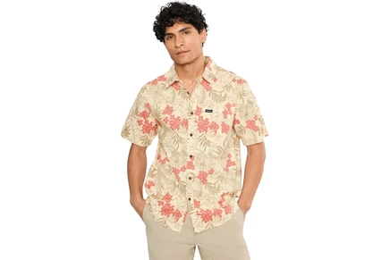 Мужская рубашка Quiksilver Jetty Bloom Classic Stretch Short Sleeve Woven