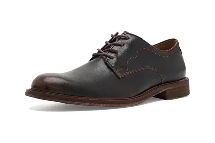 Johnston & Murphy Ripley Plain Toe dark brown bomber leather