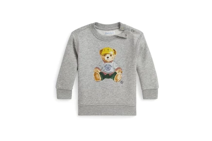 Детская толстовка Polo Ralph Lauren с мишкой, светло-серая