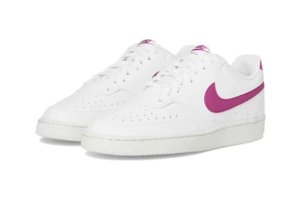 Женские кеды Nike Court Vision Low, розово-белые