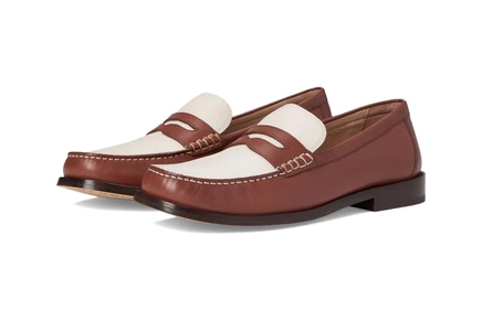 Cole Haan Lana Lux Penny Loafers Remastered dark cuoio box leather/ivory leather