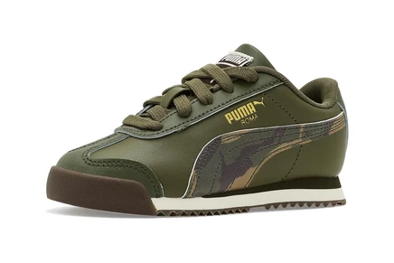 Детские кроссовки PUMA Kids Roma, оливково-зеленые/коричневые
