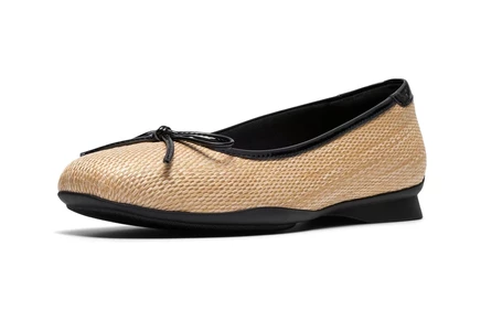 Женские балетки Clarks Jazmynn Bow, черные