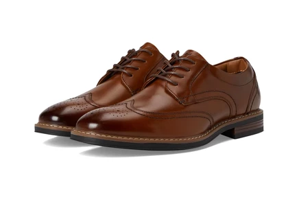 Мужские оксфорды Nunn Bush Centro Flex Wing Tip, коньячные