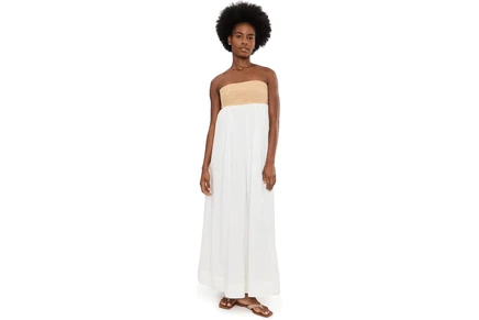 Show Me Your Mumu Dockside Maxi Dress white voile with twisted rope