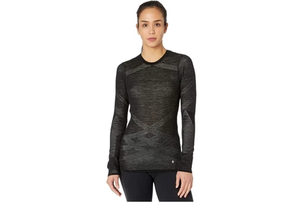 Женский лонгслив Smartwool Merino 200, черно-белый
