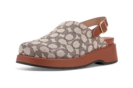 Женские клоги Coach Sculpted C Platform Clog, коричневые