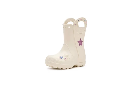 Сапоги для малышей Crocs Handle It с ручками, белые