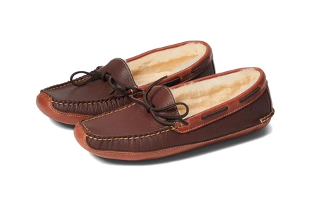 Мужские тапочки L.L.Bean Bison Double Sole, бордовые