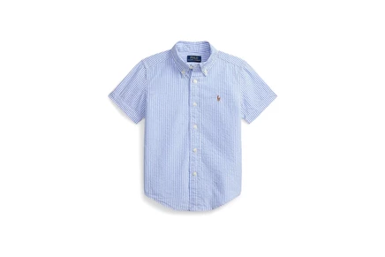Детская полосатая рубашка Polo Ralph Lauren Kids, сине-белая