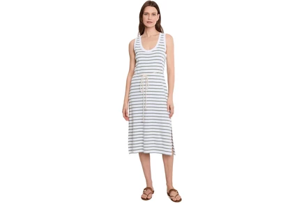Платье Lilla P Rib Stripe Side Slit Tank Dress