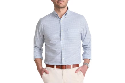 Мужская рубашка Vineyard Vines Calabash Check Performance Cotton Shirt hull blue