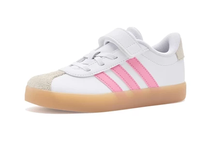 Детские кроссовки adidas VL Court 3.0, бело-розовые