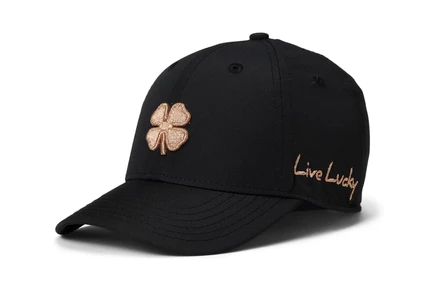 Black Clover Hollywood 21 Adjustable Hat black hat/rose gold metallic 3d clover