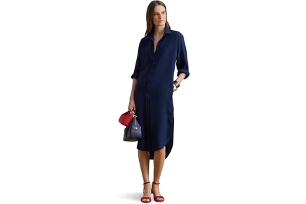 Платье Lauren Ralph Lauren Double-Faced Georgette Shirtdress