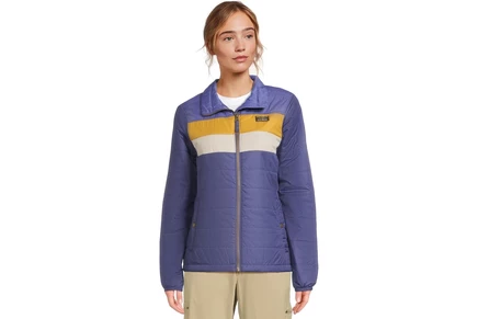 Женский пуховик L.L. Bean Mountain Classic, пыльно-лиловый/тёмно-синий