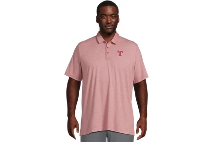 Мужское поло TravisMathew Zinna, серо-красное