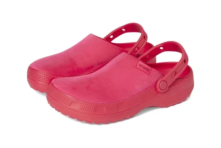 Унисекс сабо crocs classic crafted canvas, малиновые
