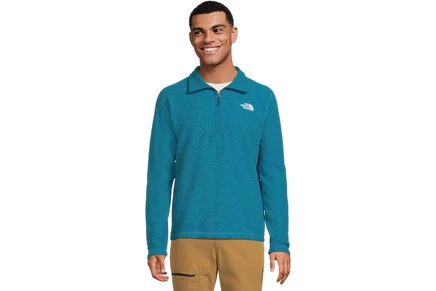 Мужская флисовая кофта The North Face Textured Cap Rock 1/4 Zip, сине-серая