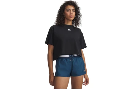 Женская футболка Under Armour Rival Boxy, черно-белая