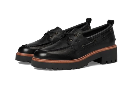 Женские топсайдеры Sperry AO 2-Eye Lug, черные