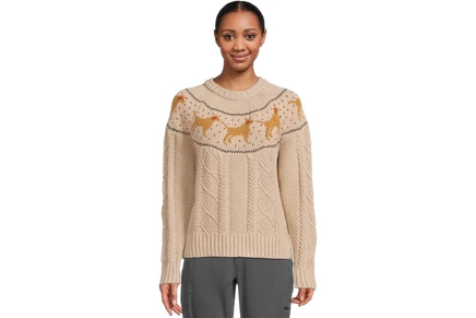Свитер L.L.Bean Signature Cotton Fisherman Crewneck Novelty Sweater