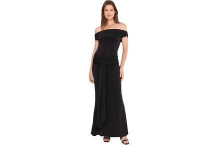 Show Me Your Mumu Winona Wrap Maxi Dress black