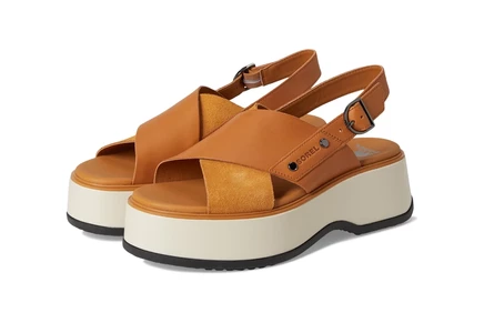 SOREL Dayspring Crisscross Sandals canyon gold/black