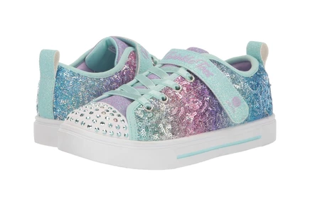 Женские кроссовки SKECHERS KIDS Twinkle Sparks - Sequin Flash 314776N (Toddler) light blue/multi