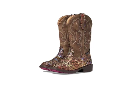 Детские ботинки Roper Kids Glitter Aztec, коричневые