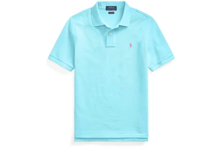 Детская футболка‑поло Polo Ralph Lauren Mesh, бирюзовая