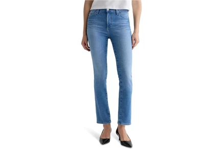 Джинсы AG Jeans Mari Mid Rise Slim Straight Jean In Minimalist