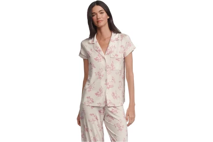 Пижама Eberjey Gisele Printed Short Sleeve Crop Pajama