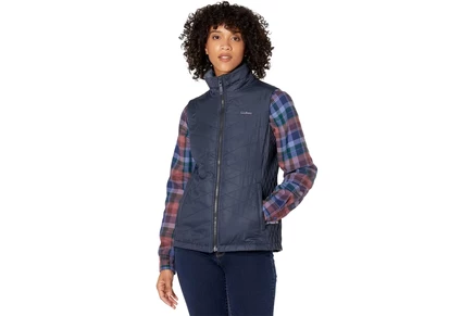 Женская жилетка L.L.Bean Primaloft с флисом, антрацит/синяя