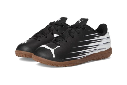 Детские футбольные кроссовки Puma Attacanto для зала, черно-белые