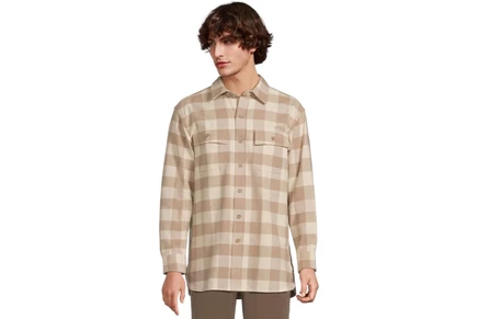 Мужская рубашка L.L.Bean Chamois Shirt Traditional Fit Plaid