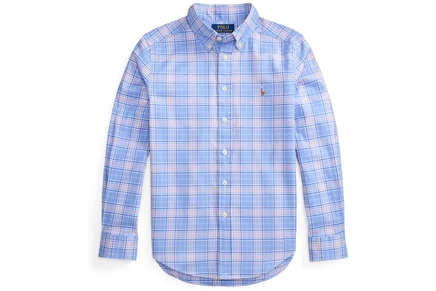 Детская рубашка Polo Ralph Lauren Plaid Oxford, синяя/розовая/мультицвет