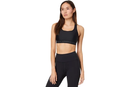 Женский спортивный бюстгальтер Under Armour Cross‑Back Mid, черно‑серый