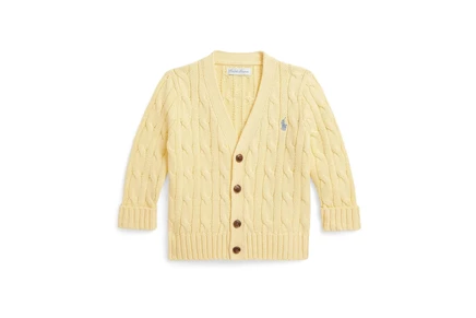 Свитер Polo Ralph Lauren Kids Cable-Knit Cotton V-Neck Cardigan (Infant)