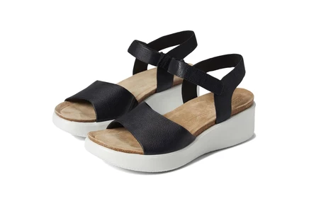 ECCO Flowt Wedge Cork Sandal black